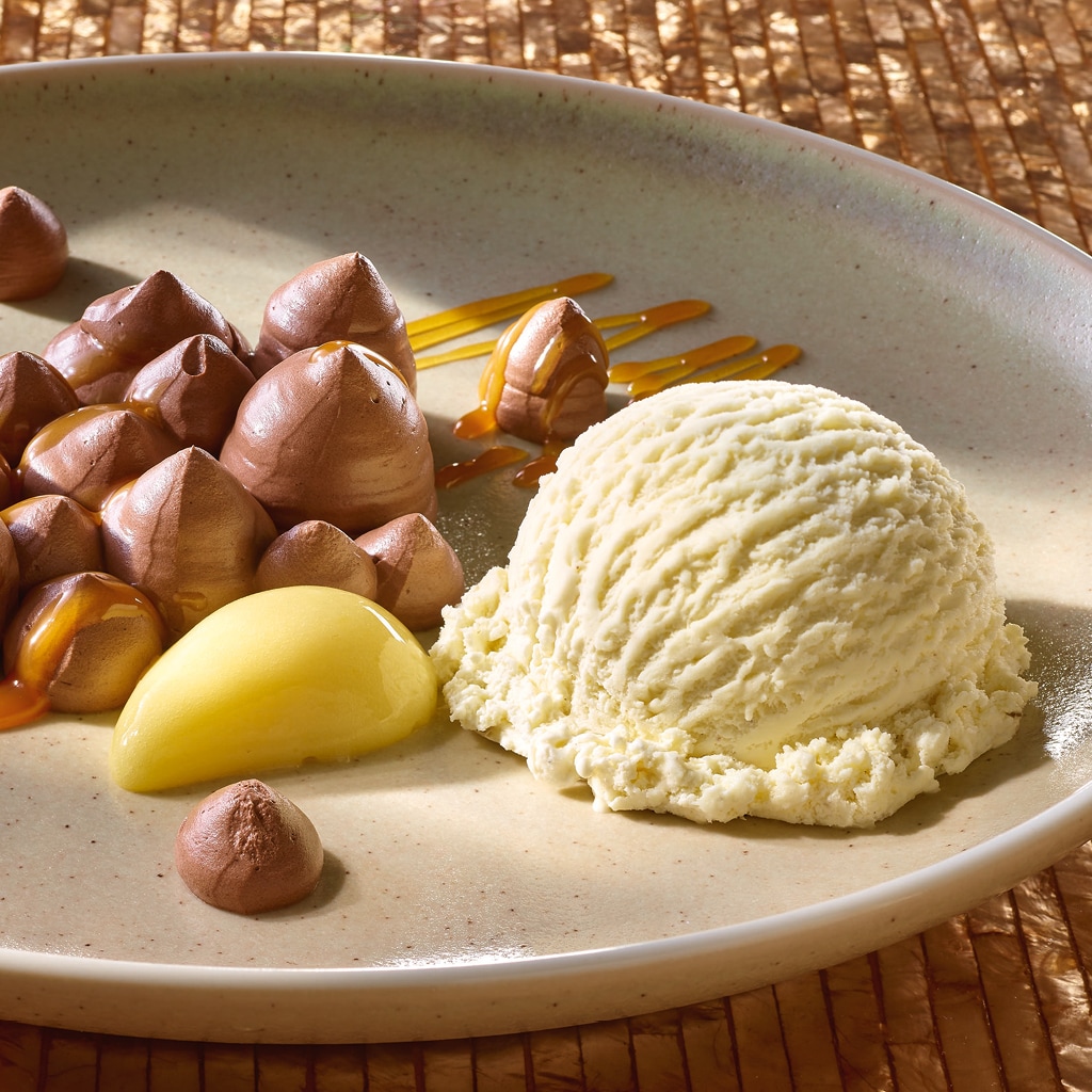 Espresso-Mousse Lemon Curd, Rosmarin und Carte D`Or Bourbon-Vanille